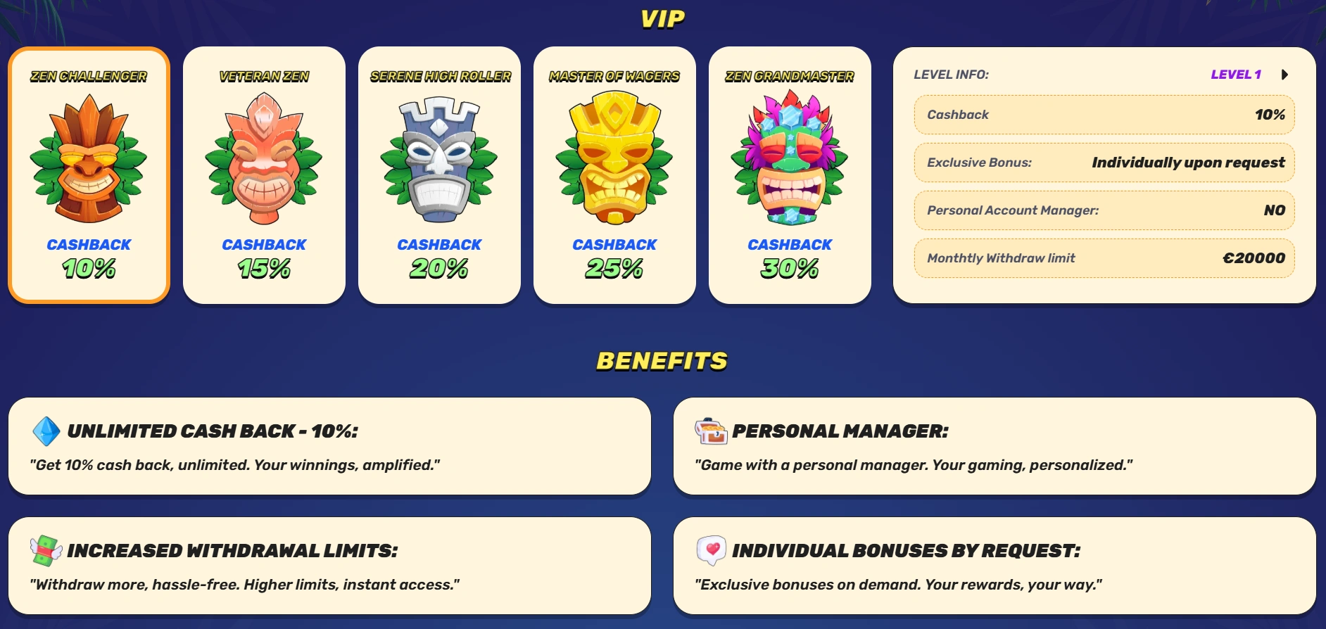 VIP Status at GambleZen Casino